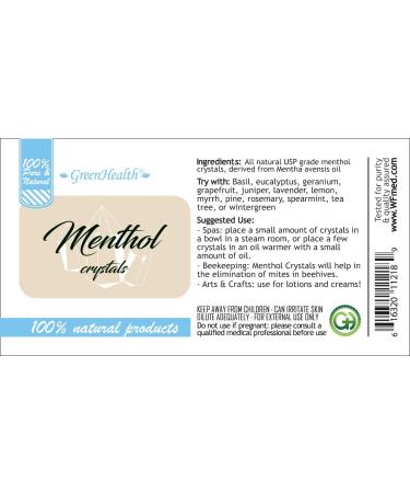 Buy GreenHealth 8oz Menthol Crystals | Pure High-Quality Fast Shipping Worldwide - Buy Online on GoSupps.com
