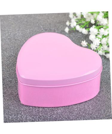 Healeved 15pcs Box Boxes Metal Tin Container Portable Fashion Candy Case Candy Box Heart-shaped Jar 9*9*4.5cm Pink - Buy Online on GoSupps.com