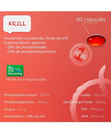 KRILL - Superba Boost - Omega 3 and EPA/DHA - Pure Krill Oil - 60 capsules - Buy Online on GoSupps.com