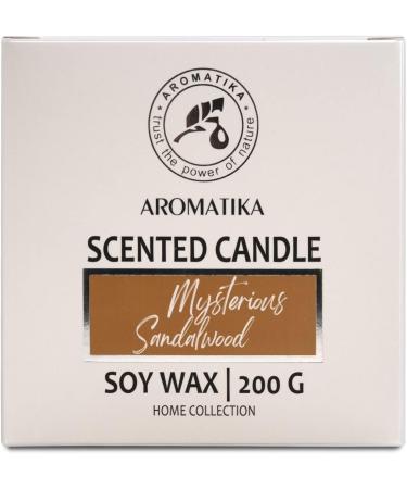 Mysterious Sandalwood Scented Candle | Aromatherapy Soy Wax Candle | 45 Hours Burn Time | Gift-Ready Glass Candle for Home Fragrance - Buy Online on GoSupps.com