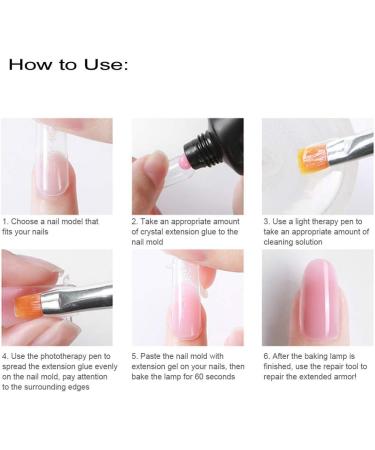 Nails Extension Gel Jelly powder Acrylic Extension Trial Nail Tool Sets for Salon and Home - Buy Online on GoSupps.com