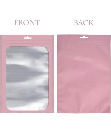 100-pack mylar packaging bags for small business sample bag smell proof resealable zipper pouch bags jewelry food Lip gloss eyelash phone case bracelet keychain package supplies etc -front frosted window -cute (Pink  2.753.93 inches) Pink 2.753.93 inches - Buy Online on GoSupps.com
