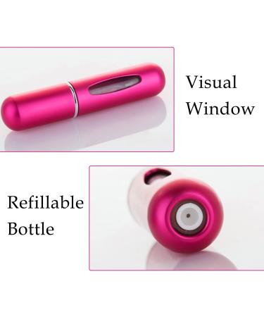 OBSCYON 8 Pcs Mini Refillable Perfume Spray Atomizer Bottle Set - 5ml Portable Scent Pump Case - Buy Online on GoSupps.com