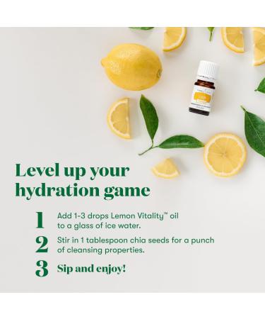 Young Living Vitality Lemon Essential Oil 5ml - 100% Pure Citrus Flavor for Cooking & Drinks - Elevate Your Culinary Creations - Buy Online on GoSupps.com