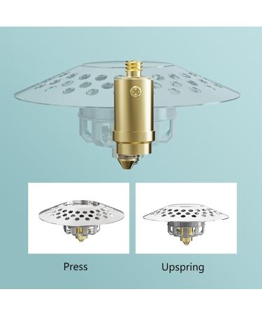 Versatile Bathroom Sink Stopper Tub Drain Cover Convenient Sink Drain Stopper Water Seal Function Alloy & Brass Sink Plug - Buy Online on GoSupps.com
