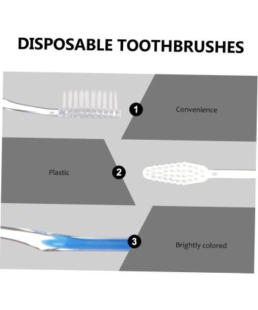 PartyKindom 60 pcs Disposable Travel Toothbrushes - Manual Plastic Bristles for Ultimate Hygiene - Buy Online on GoSupps.com