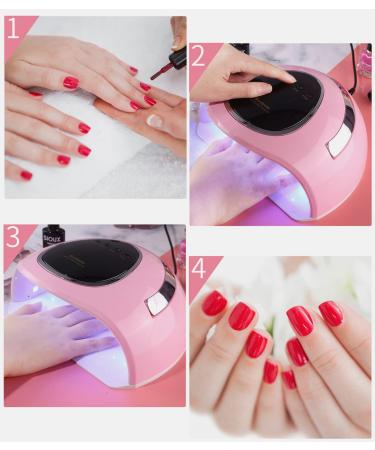 180W Nail Dryer Lamp - LED/UV Nail Lamp with 48 LED Lights Timer & Infrared Sensor for Gel Nails - Perfect for Fingernail & Toenail Use - Buy Online on GoSupps.com