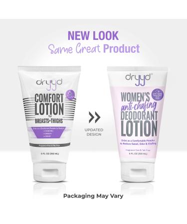 DRYYD Women's Deodorant Antiperspirant Lotion with Hemp Seed Oil - Talc-Free, Anti-Chafing Body Powder for Feminine Hygiene - 5oz - Buy Online on GoSupps.com