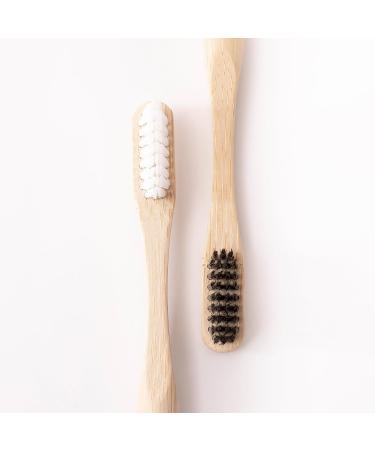 Smilebite Bamboo Toothbrush - Eco-Friendly Vegan Plastic-Free Dental Care for Adults | Black Nylon Bristles - Buy Online on GoSupps.com