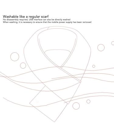 Socobeta USB Heated Scarf for Men & Women - Comfortable Washable Cotton Scarf - Winter Gift in Pink - Buy Online on GoSupps.com