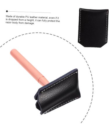 Minkissy Razor Holster - PU Leather Case for Safety & Travel Razors | Protective Cover for Home & Travel - Buy Online on GoSupps.com