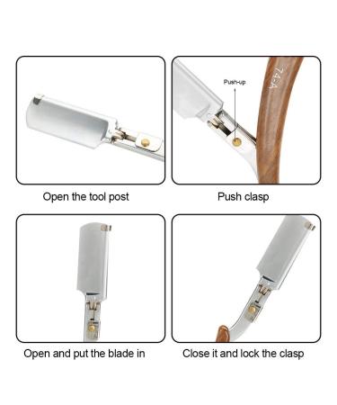 Nunafey 1mm Razor with Blade - Durable Classic Safety Razor | Folding Beard Shaver for Smooth Safe Shaving - Buy Online on GoSupps.com