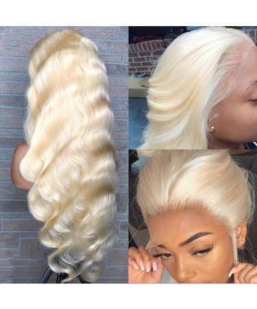 30 Inch Blonde Body Wave Lace Front Wig | HD 613 Human Hair | Pre Plucked with Baby Hair | 150% Density Brazilian Virgin Hair | for Women - Buy Online on GoSupps.com