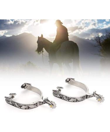Zerodis Stainless Steel Horse Spurs West Cowboy Horse Boot Spurs Decoration with Gear Spurs for Boots Equestrian Equipment for Equestrian Competition Entertainment - Buy Online on GoSupps.com