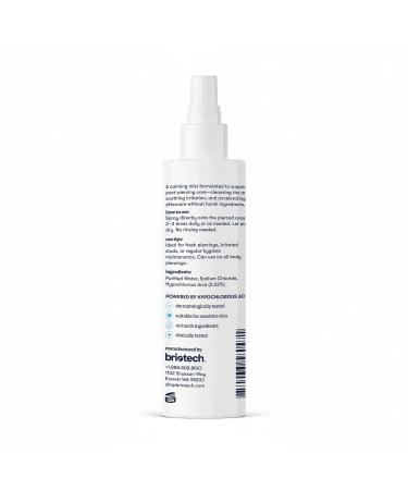 BrioCare Pierce Pro Gentle Saline Spray for Piercing & Body Mod Aftercare | Soothe Redness & Itch, Reduce Bumps | Hypochlorous HOCl Spray by BRIOTECH - Buy Online on GoSupps.com