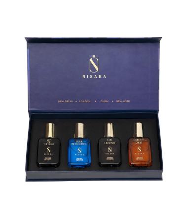 Nisa'ra Long Lasting Perfume Gift Set 4x15ml Men's Fragrances Travel Size | Ideal gift for men | Gift For Brother Husband Friend Boyfriend & Dad