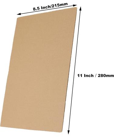 SHEUTSAN 100 Pack 8.5 x 11 Inches Chipboard Sheets Medium Weight 50 Point Chipboard  Brown Recyclable Corrugated Cardboard Pads for Albums Cover  Scrapbooking  Documents Prints Backing - Buy Online on GoSupps.com