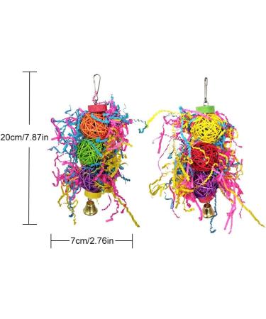 3 Packs Bird Parrot Toys Bird Chewing Foraging Shredder Toy Bird Cage Hammock Hanging Swing with Bells for Small Bird Parakeets Cockatiels Conures Budgie Lovebirds Hummingbird - Buy Online on GoSupps.com