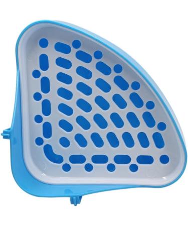 Triangle Potty Trainer Corner for Small Animals - Blue | Litter Box for Rabbits, Guinea Pigs, Chinchillas, Ferrets - Buy Online on GoSupps.com