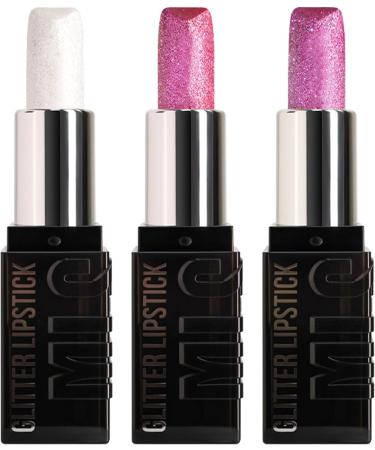  Generisch Set of 3 glitter lip glosses - Lip shine - Abrasion-resistant and long-lasting - For women and girls - Work vacation party Valentine's Day - Buy Online on GoSupps.com