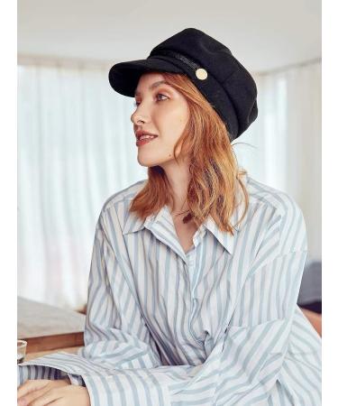 accsa Women's Black Fashion Newsboy Cap - Stylish Bakerboy Cabbie Beret Hat - Buy Online on GoSupps.com