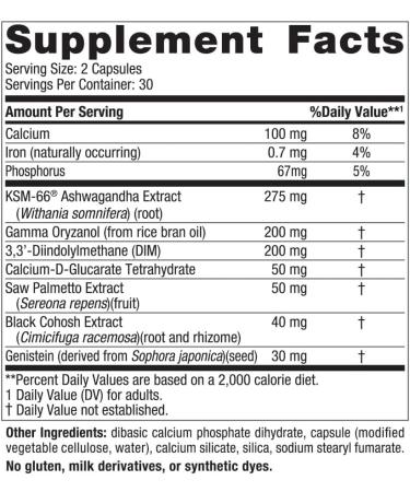 Nordic Naturals Menopause Support - Unflavored 60 Capsules | Women's Hormone-Support Supplement for Mood Balance & Hot-Flash Relief | Plant-Based Herbs & Phytoestrogens - 30 Servings - Buy Online on GoSupps.com