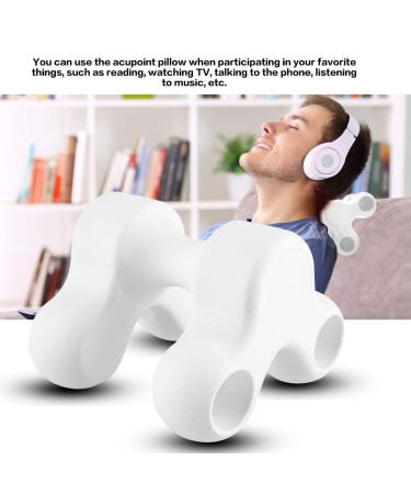 Cervical Neck Traction Cushion - Acupuncture Massage Pillow for Muscle Tension Relief - White - Buy Online on GoSupps.com