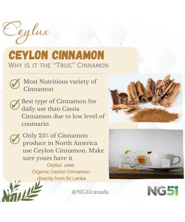 Ceylux Premium Organic Ceylon Cinnamon Tea Drink | 100% Organic | 50 Tea Bags | Rainforest Alliance Certified | Ceylon Tea 2 - Buy Online on GoSupps.com