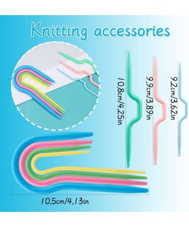 6 Pcs Green Loom Knit Hook Set with Rubber Handle, Plastic Needles, Cable Stitch Holders for Knitting - Buy Online on GoSupps.com