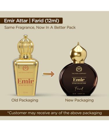 The Man Company 100% Alcohol-Free Attar Perfume for Men Farid Emir Collection | Premium Long Lasting Fragrance | 35% Highly Concentrated Perfume Oil - Buy Online on GoSupps.com