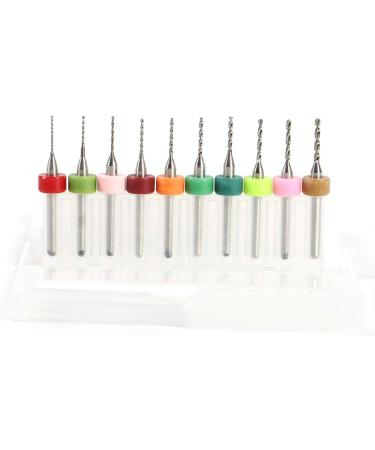 Gonnely Drill Bit Set - 10pcs 0.6-1.5mm Carbide Micro Drill Bits for CNC & PCB - International Shipping Available - Buy Online on GoSupps.com