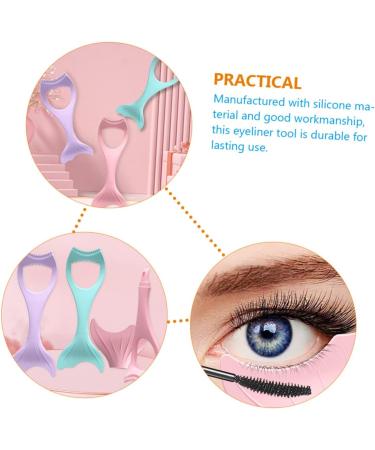 NOLITOY 3pcs Mascara Brush Eyeliner Pencil Mermaid Mascara Guard Silicone Eyeliner Aid Tools Girl Wash Bowl 15X5.7CMx3pcs Pinkx3pcs - Buy Online on GoSupps.com