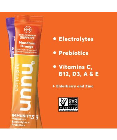 Nuun Immunity3 Electrolyte Powder: Elderberry, Vitamins, Prebiotics, Zinc - 14 Pack - Buy Online on GoSupps.com