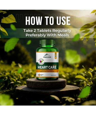 Divya Himalayan Heart Care Tablets with Arjuna Ashwagandha Shankhpushpi & Guduchi Ayurvedic Herbal Blend for Heart Wellness & Vitality 60 Tablets Plant Based Vegan Non GMO - Buy Online on GoSupps.com