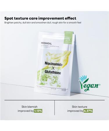 Mediheal Derma Synergy Wrapping Mask for Blemish Care - 10 Packs | Niacinamide & Glutathione for Skin Brightening & Improved Blemishes - Buy Online on GoSupps.com