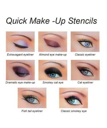 Reusable Eyebrow & Eyeliner Makeup Tool Set | Eyeshadow Templates for Perfect Eye Makeup | International Shipping Available - Buy Online on GoSupps.com