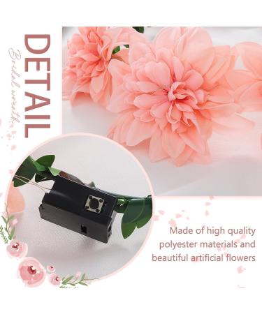 Zoestar Light Up Flower Crown Headbands LED Hair Wreath Headband Bridal Floral Garland Headpiece Festival Party Hair Accessories for Women and Girlsn (Pink Standard Size) - Buy Online on GoSupps.com