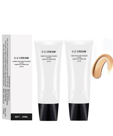 Perebella Cc Cream Skin Tone Adjusting CC Cream SPF 50,Colour Correcting Self Adjusting for Mature Skin,Cosmetics CC Cream,Pre-makeup Primer Moisturizing Skin Concealer Brightening Skin Tone (2Bottle,Nature) 1 Fl Oz (Pack of 2) Nature - Buy Online on GoSupps.com