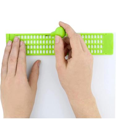 Braille Writing Tool - 4-Line 28-Cell Braille Fingerboard & Learning Board for Easy Braille Writing - Buy Online on GoSupps.com