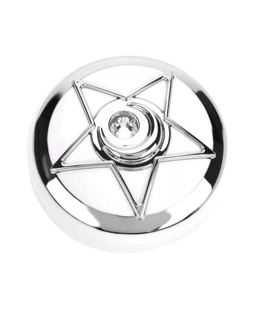 Contact Lens Case 3 Colors Portable Contact Lenses Box With Mirror Pentagram Shape Lens Container Case(01) White