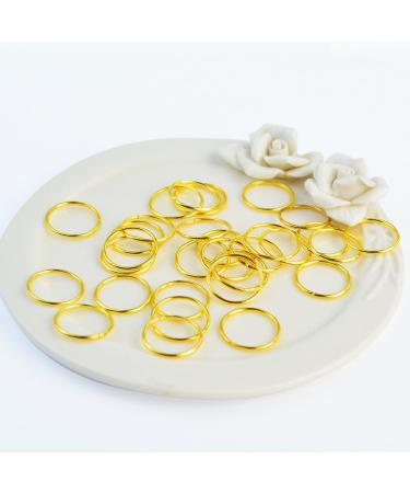 180pc Nydotd Hair Rings Braid Rings Hair Clips Hoops, 3 Colors, 2 Sizes - Fashion Hair Accessories for Women, DIY Braids, Dreadlocks in Silver, Gold, KC Gold - Buy Online on GoSupps.com