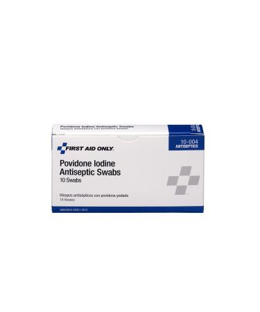 First Aid Only PVP Iodine Swabs, 10 Per Box , Original Version - 10-004