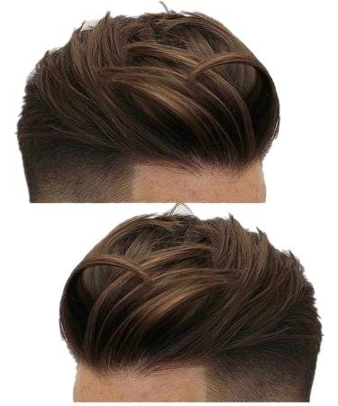 Real Hair Toupet for Men | NLW Men's Real Hair Replacement System | European Natural Wig | Breathable Swiss Top Hair Part | #4 Medium Brown - Buy Online on GoSupps.com