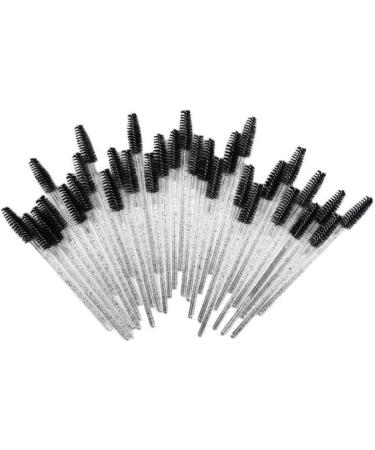 100pcs Crystal Eye Brush Brush Mascara Wands Eye Applicator Brush for Eyelashes Extensions Eye Makeup Kit Tool Spoolies - Buy Online on GoSupps.com