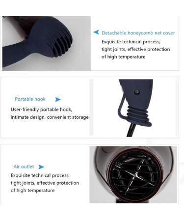 1500W Power Ionic Hair Dryer Professional Portable Travel Fast Drying Hair Lightweight Quiet Blow Dryer Hot/Cold DC Motor Compact Dry Hair Hairdryer Foldable Protect Hair for Home Men and Women A - Buy Online on GoSupps.com