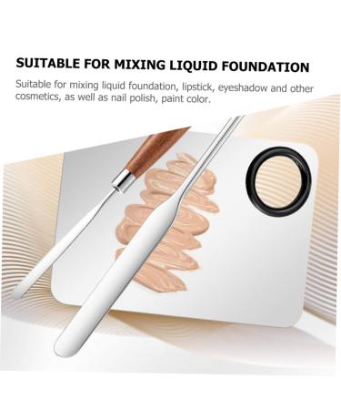 Buy 1 Set Color Stick Palette & Waxing Spatula | Essential Makeup Color Mixing Plates & Tools | Stainless Steel Foundation Palette for Flawless Beauty - Buy Online on GoSupps.com