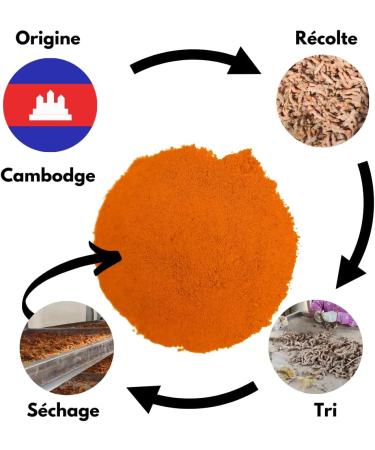 Kampot Turmeric Flower - 100g - Powerful and colorful spice 10% curcumin - Perfect for infusions velvets coconut sauces  - Buy Online on GoSupps.com