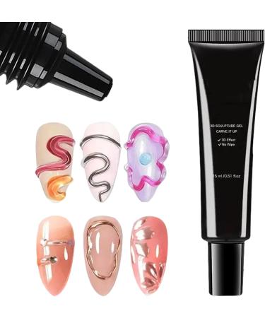  G n rique 3D Nail Gel Clear Molding Glue 15ml | Long-Lasting UV Gels for Nail Decoration Clear Powder Sculpting Gel No Wipe Required for Women and Girls - Buy Online on GoSupps.com