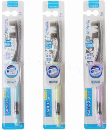 1pc Multi-Color Random Super Hard Bristles Tooth Brush for Adult Remove Coffee Adults Tooth Brushes Bulk Hard Bristle Toothbrush for Cleaning Toothbrush Manual Toothbrushes and Accessories