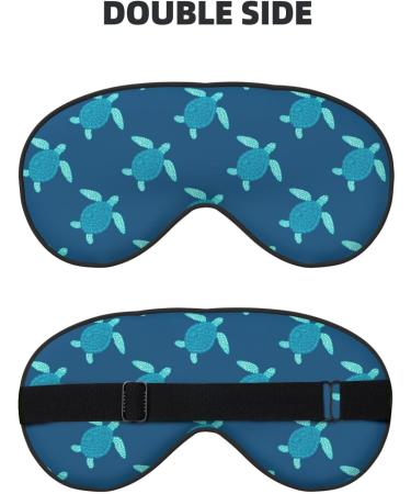 Cute Turtle Print Sleep Eye Mask | Soft Blindfold with Elastic Strap | Perfect for Night Sleeping & Travel - Buy Online on GoSupps.com
